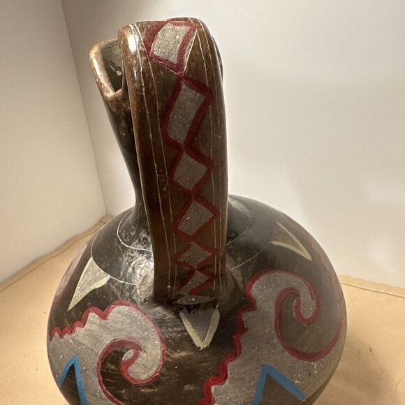 Hand Painted Pottery Pitcher Vase Southwest Style‎ Home Decor - Picture 8 of 16